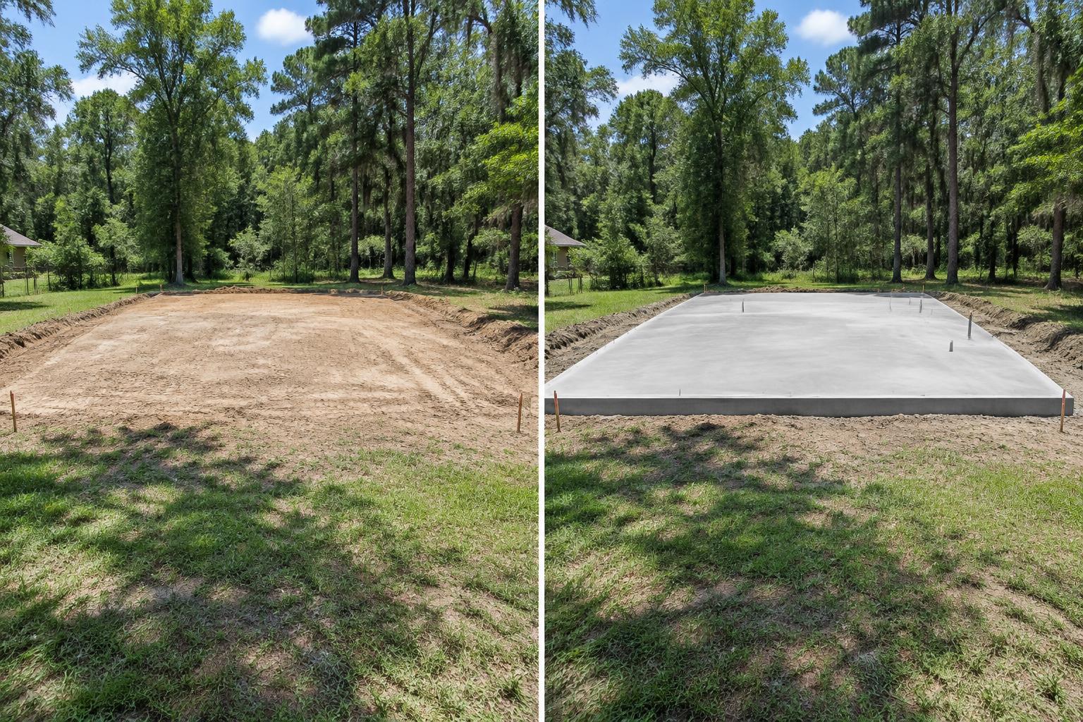 Illustrative house slabs & foundations after example