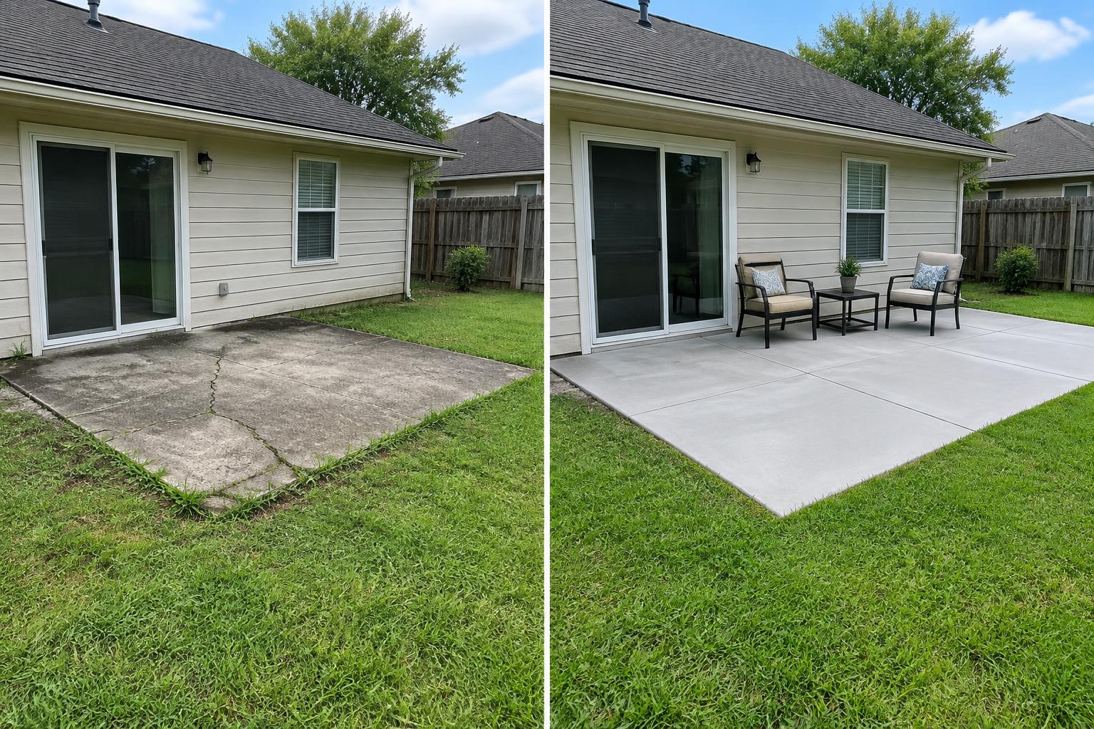 Illustration of drainage & patios